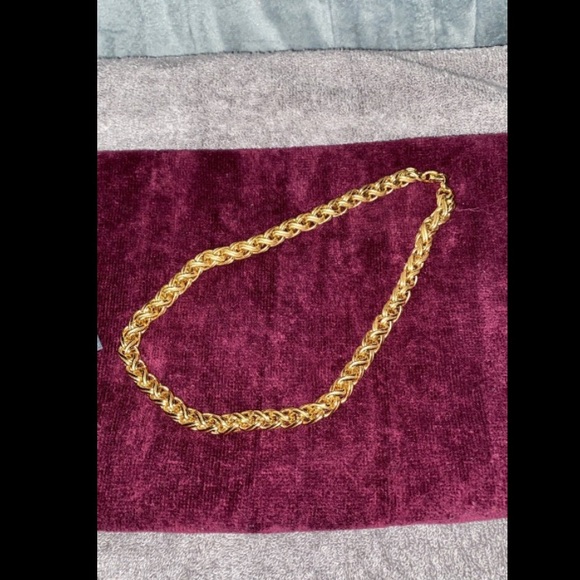 Dillards Nickel-Free Gold Braided Necklace/Matching Earings [Museum Collection] - Picture 5 of 8